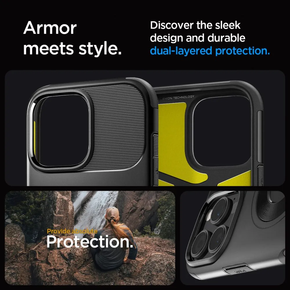 Apple iPhone 16 Pro dėklas Juoda SPIGEN SLIM ARMOR MAG MAGSAFE