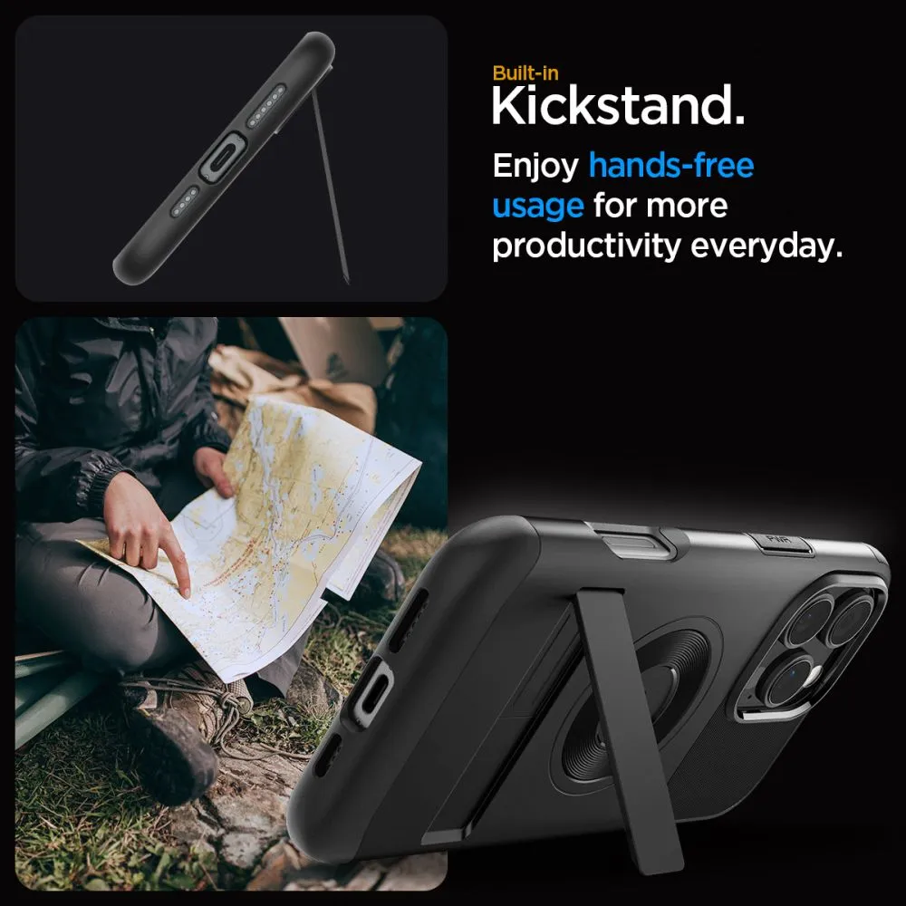 Apple iPhone 16 Pro dėklas Juoda SPIGEN SLIM ARMOR MAG MAGSAFE