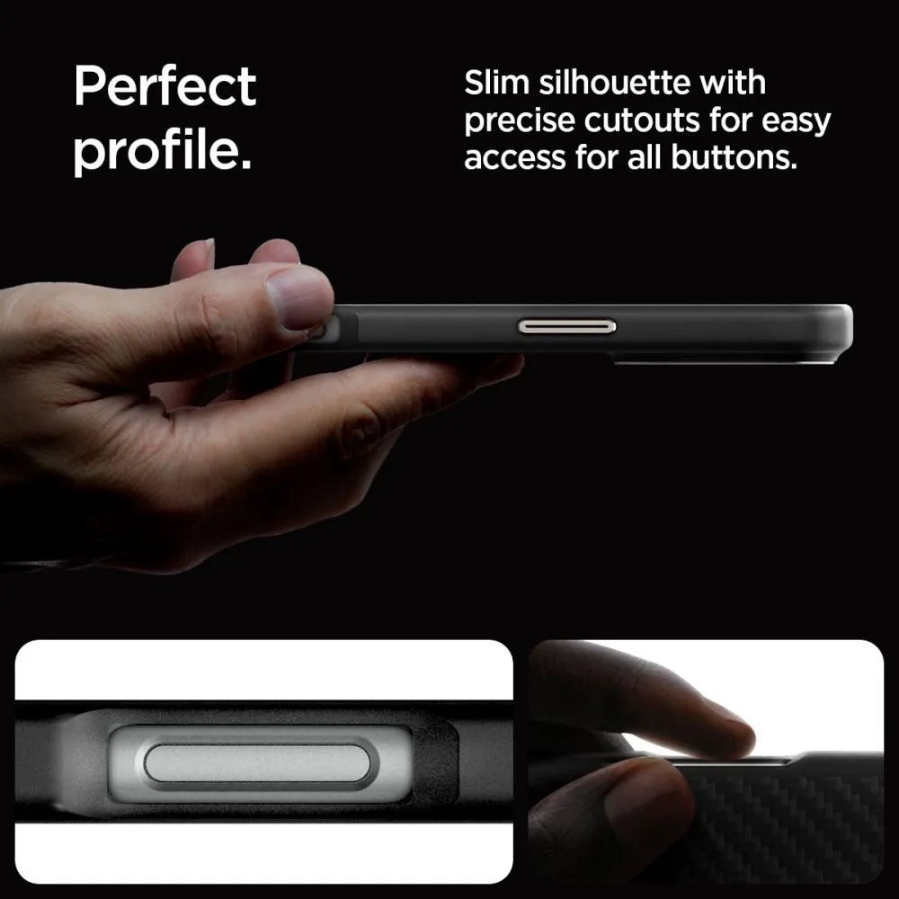 Apple iPhone 16 Pro dėklas Juoda SPIGEN ENZO ARAMID MAG MAGSAFE