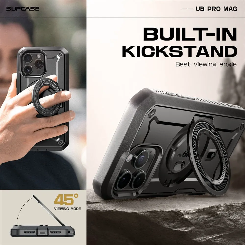 Apple iPhone 16 Pro dėklas Juoda SUPCASE UB PRO MAG MAGSAFE