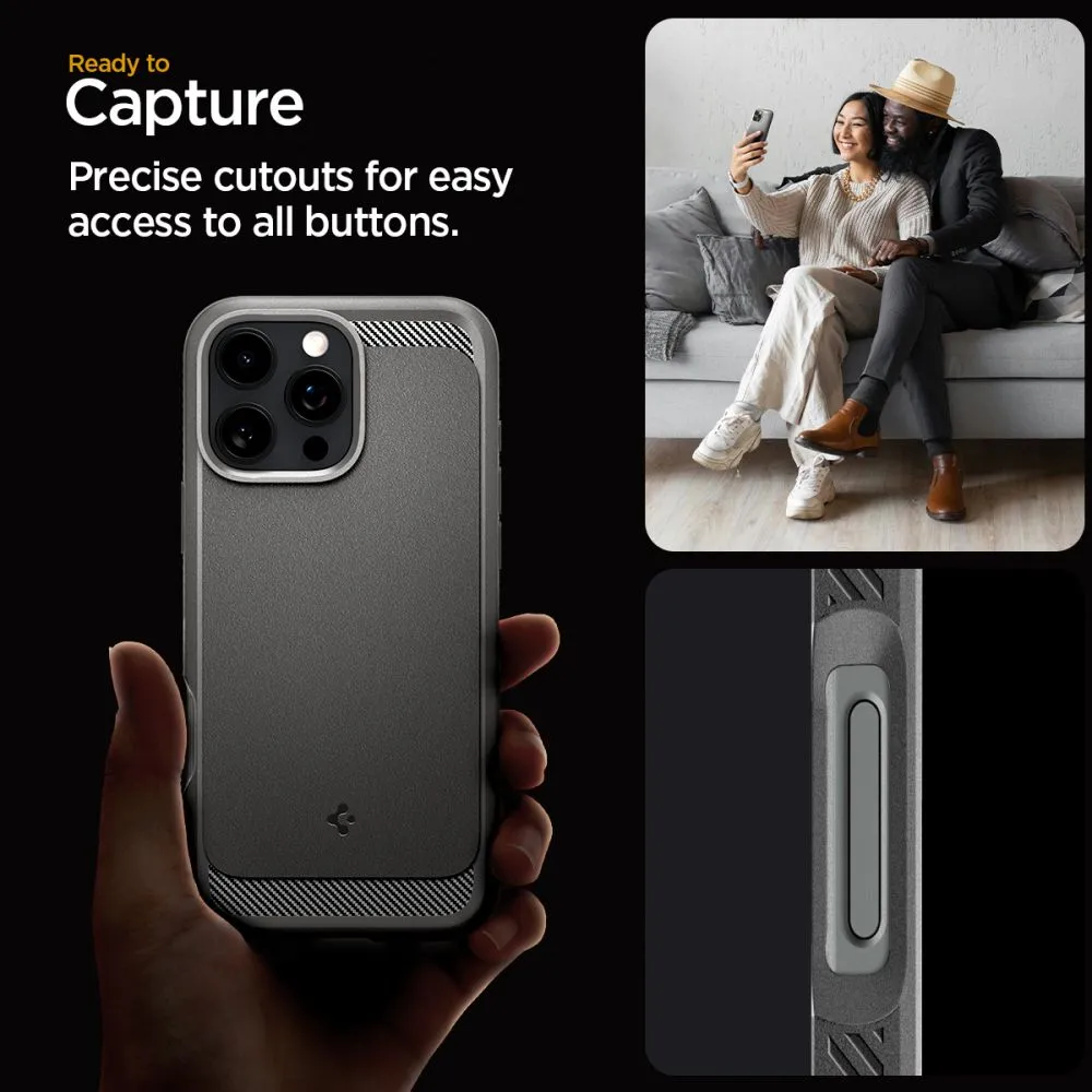 Apple iPhone 16 Pro dėklas pilkas SPIGEN RUGGED ARMOR MAG MAGSAFE