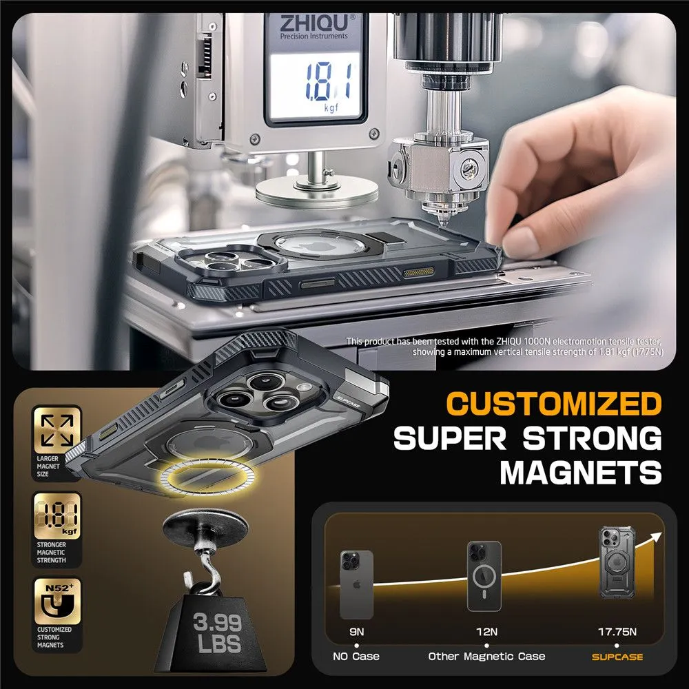 Apple iPhone 16 Pro dėklas pilkas SUPCASE UB GRIP MAG MAGSAFE