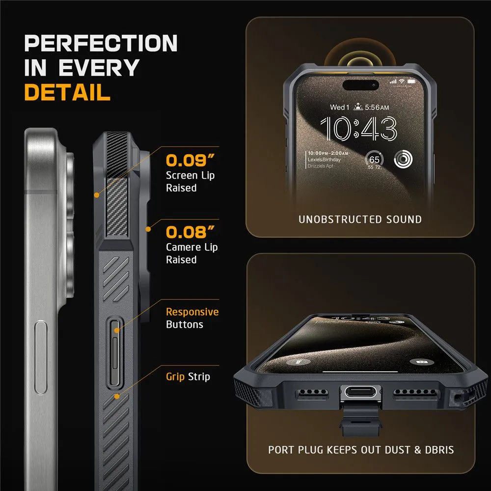 Apple iPhone 16 Pro dėklas pilkas SUPCASE UB GRIP MAG MAGSAFE