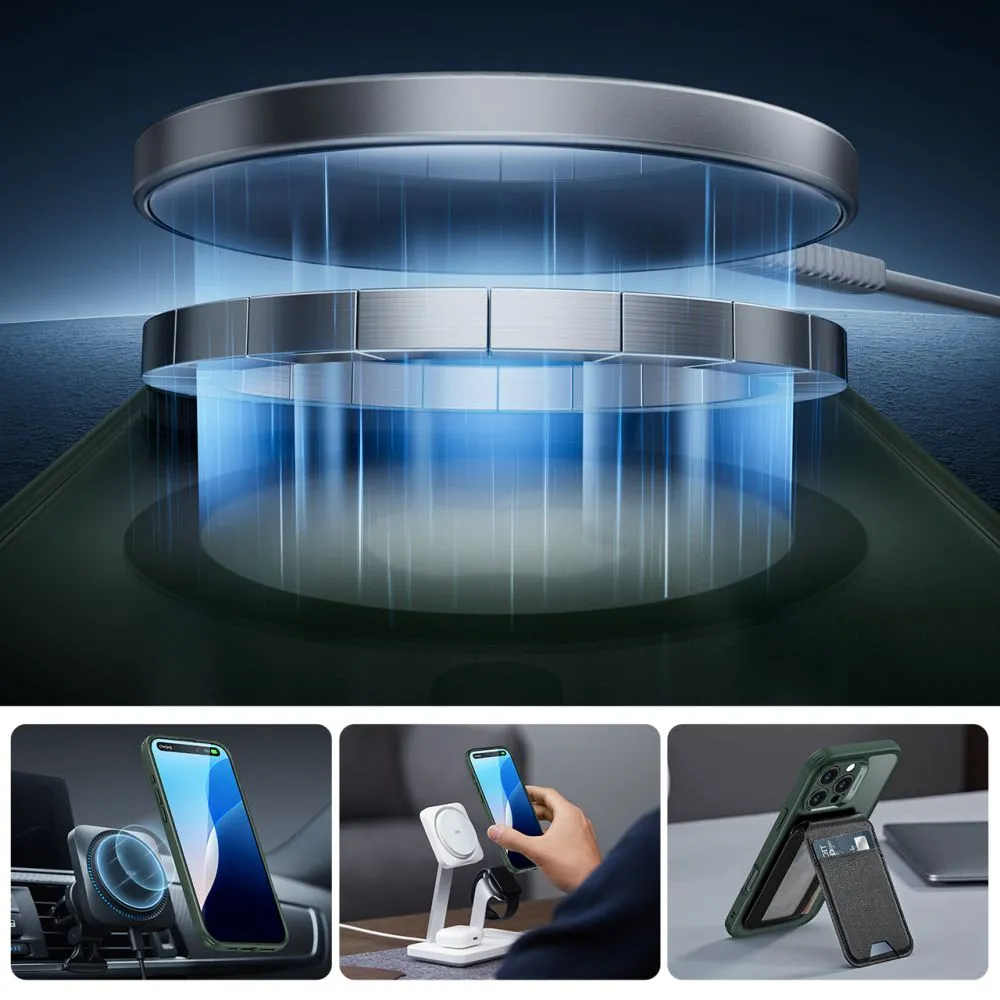 Apple iPhone 16 Pro dėklas žalia ESR CLASSIC PRO SET HALOLOCK MAGSAFE