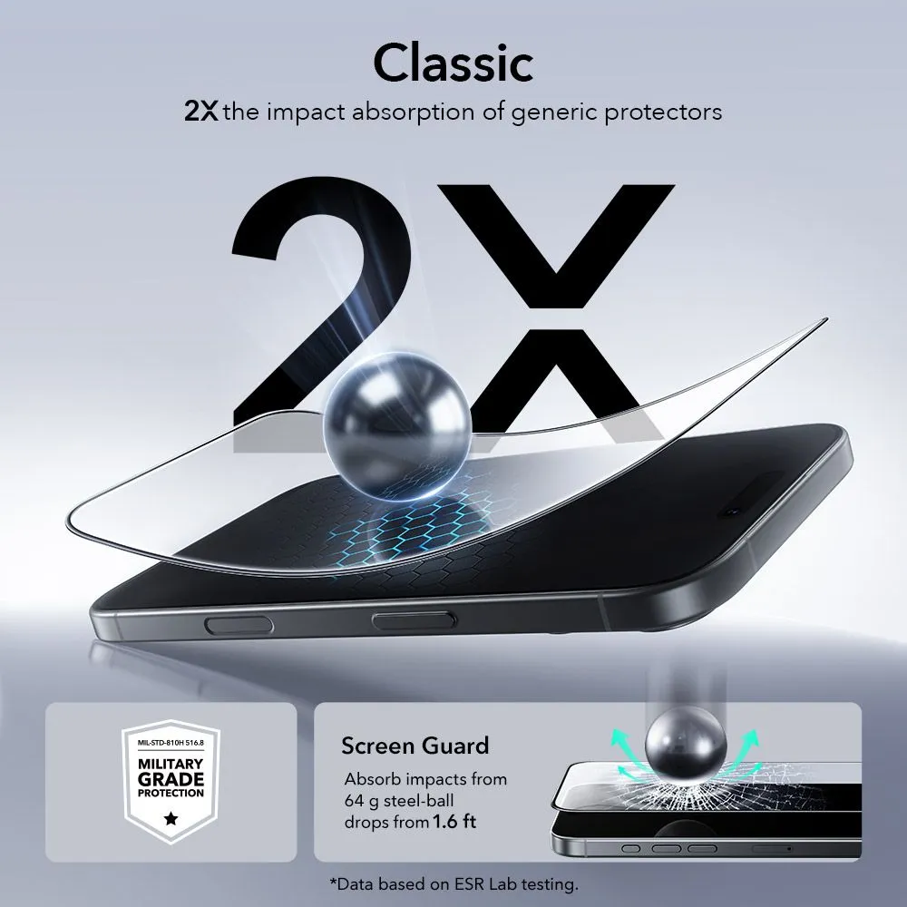 Apple iPhone 16 Pro Tempered glass  ESR ULTRAFIT TEMPERED GLASS 2-PACK