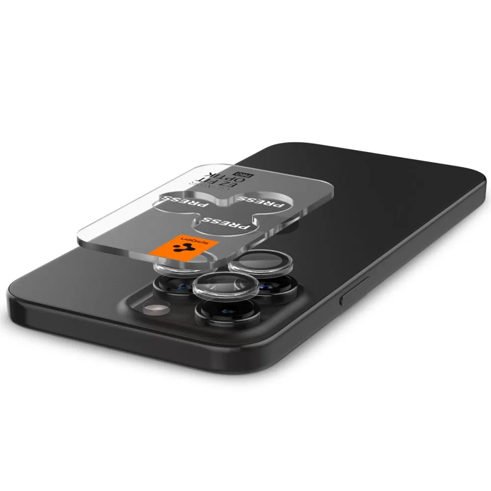 Apple iPhone 16 Pro apsauginis stiklas SPIGEN OPTIK.TR ”EZ FIT” CAMERA PROTECTOR 2-PACK
