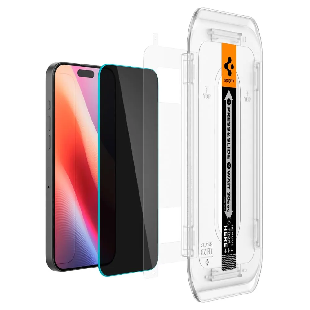 Apple iPhone 16 Pro apsauginis stiklas SPIGEN GLAS.TR ”EZ FIT” PRIVACY 2-PACK