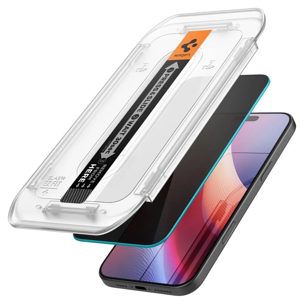 Apple iPhone 16 Pro apsauginis stiklas SPIGEN GLAS.TR ”EZ FIT” PRIVACY 2-PACK