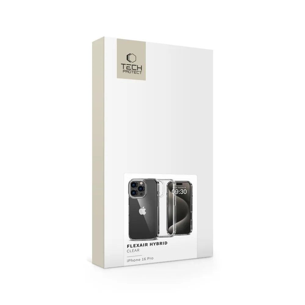 Apple iPhone 16 Pro dėklas skaidrus TECH-PROTECT FLEXAIR HYBRID