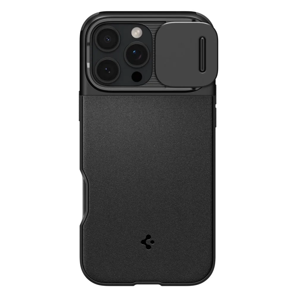 Apple iPhone 16 Pro dėklas Juoda SPIGEN OPTIK ARMOR MAG MAGSAFE