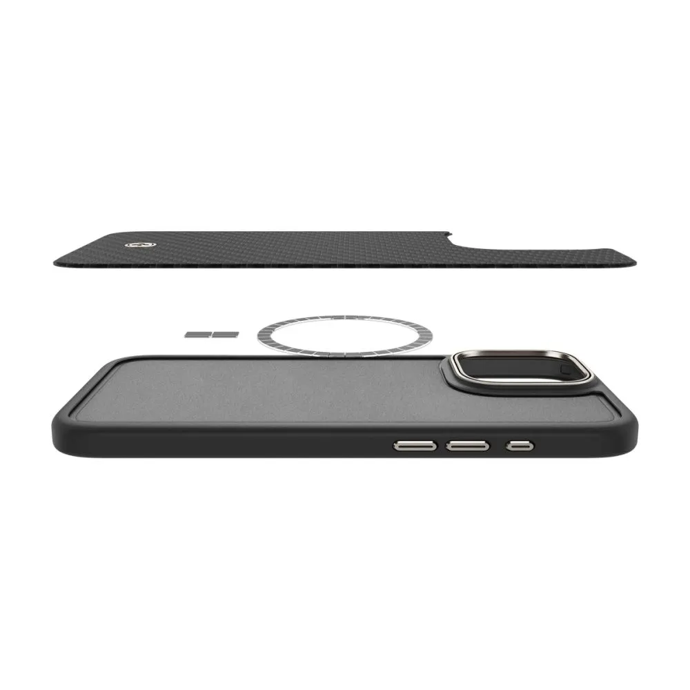 Apple iPhone 16 Pro dėklas Juoda SPIGEN ENZO ARAMID MAG MAGSAFE