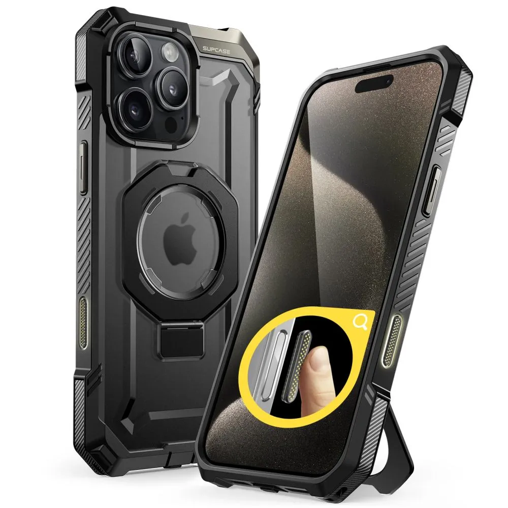 Apple iPhone 16 Pro dėklas Juoda SUPCASE UB GRIP MAG MAGSAFE