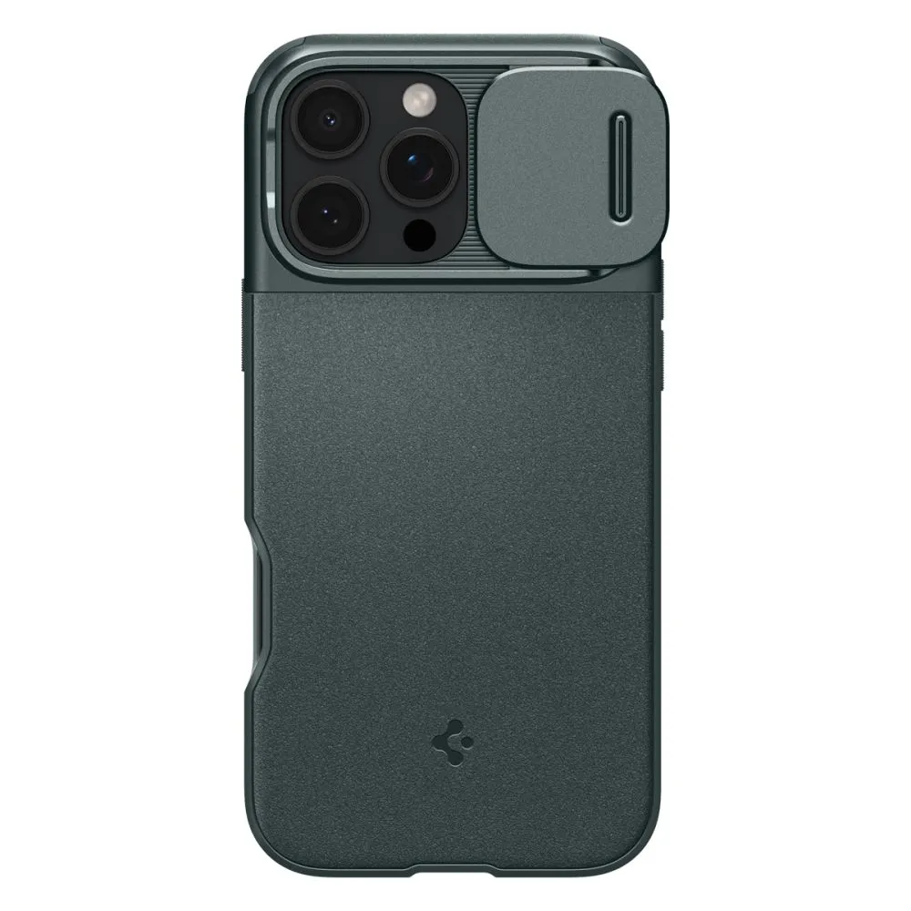 Apple iPhone 16 Pro dėklas žalia SPIGEN OPTIK ARMOR MAG MAGSAFE
