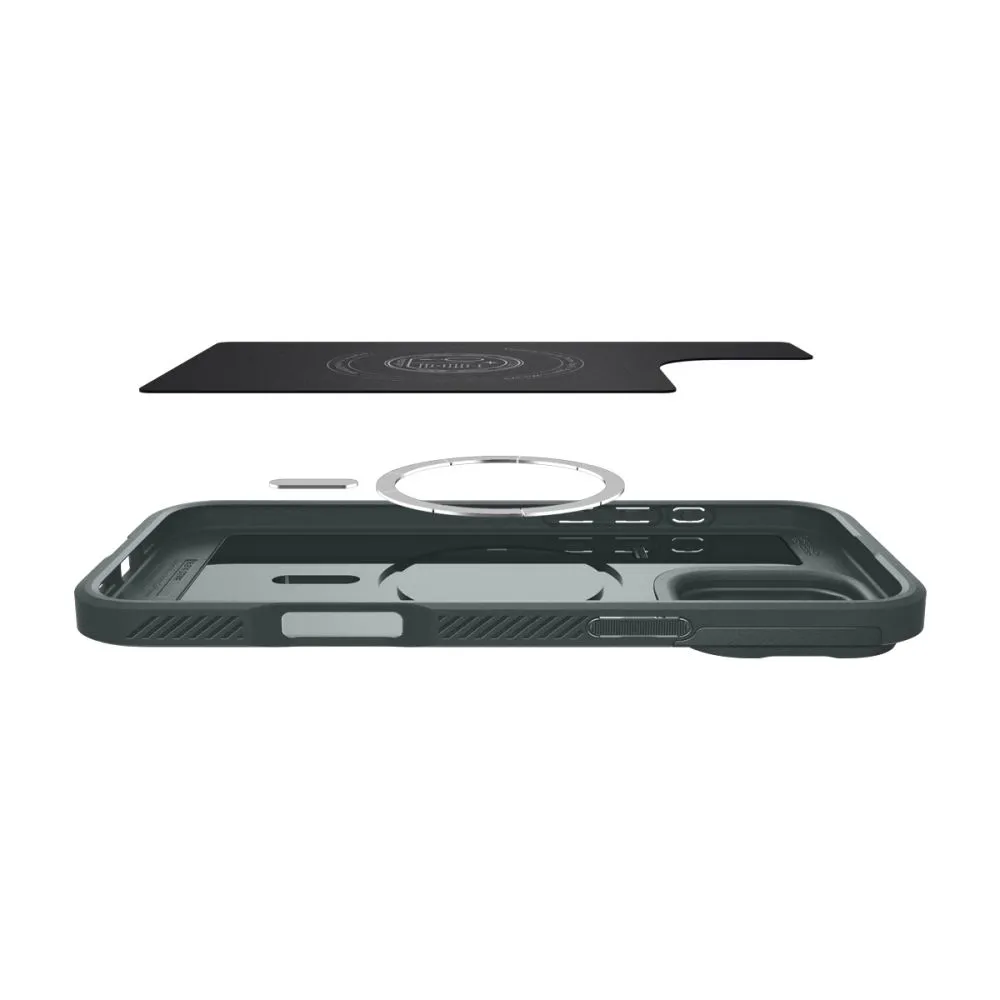 Apple iPhone 16 Pro dėklas žalia SPIGEN OPTIK ARMOR MAG MAGSAFE
