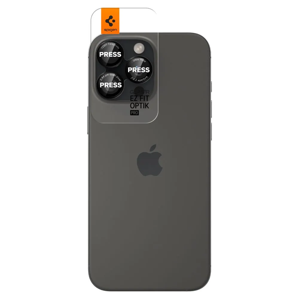 Apple iPhone 16 Pro apsauginis stiklas SPIGEN OPTIK PRO L-SERIES GLAS.TR ”EZ FIT” CAMERA PROTECTOR 2-PACK