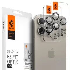 iPhone iPhone 16 Pro apsauginis stiklas SPIGEN OPTIK.TR ”EZ FIT” CAMERA PROTECTOR 2-PACK Apple iPhone 16 Pro