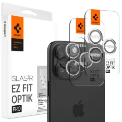 iPhone iPhone 16 Pro apsauginis stiklas SPIGEN OPTIK.TR ”EZ FIT” CAMERA PROTECTOR 2-PACK Apple iPhone 16 Pro
