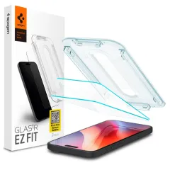iPhone iPhone 16 Pro apsauginis stiklas SPIGEN GLAS.TR ”EZ FIT” 2-PACK Apple iPhone 16 Pro