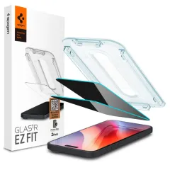 iPhone iPhone 16 Pro apsauginis stiklas SPIGEN GLAS.TR ”EZ FIT” PRIVACY 2-PACK Apple iPhone 16 Pro