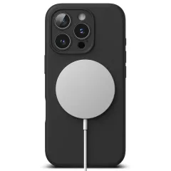 Apple iPhone 16 Pro dėklas Juoda RINGKE SILICONE MAGNETIC MAGSAFE