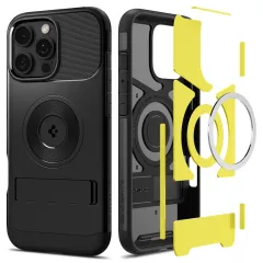 Apple iPhone 16 Pro dėklas Juoda SPIGEN SLIM ARMOR MAG MAGSAFE