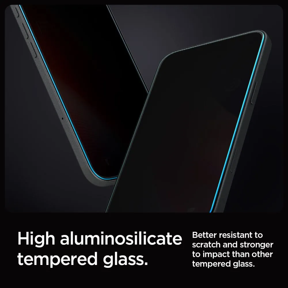 Apple iPhone 16 Pro Max skärmskydd  SPIGEN GLAS.TR ”EZ FIT” PRIVACY 2-PACK