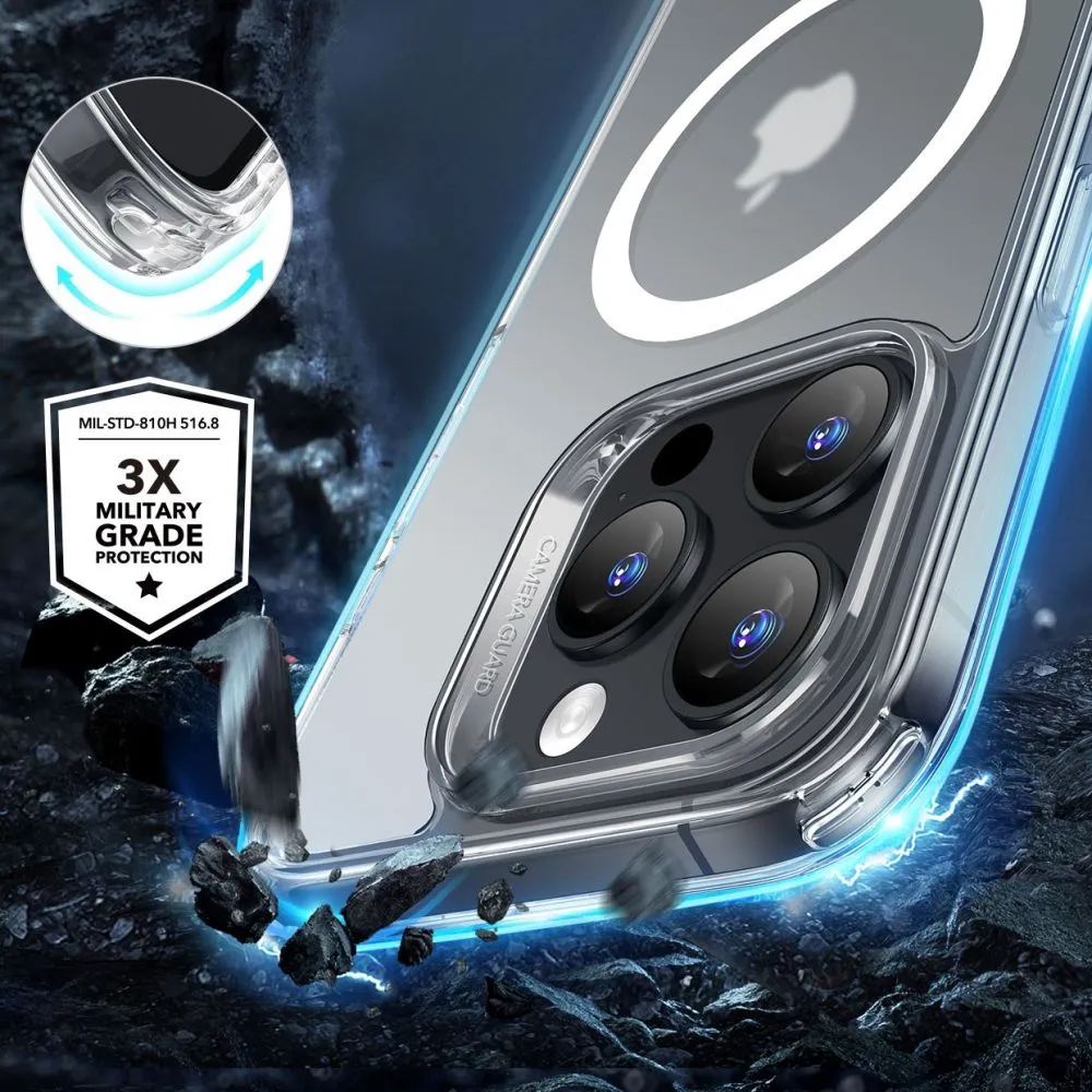 Apple iPhone 16 Pro Max vāciņš  ESR CLASSIC HYBRID HALOLOCK MAGSAFE & TEMPERED GLASS