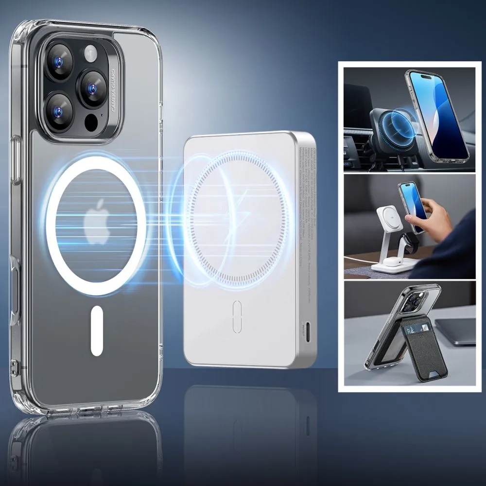 Apple iPhone 16 Pro Max vāciņš  ESR CLASSIC HYBRID HALOLOCK MAGSAFE & TEMPERED GLASS