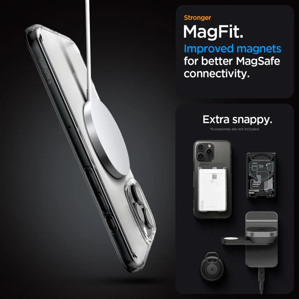 Apple iPhone 16 Pro Max suojakuori läpinäkyvä SPIGEN ULTRA HYBRID MAG MAGSAFE