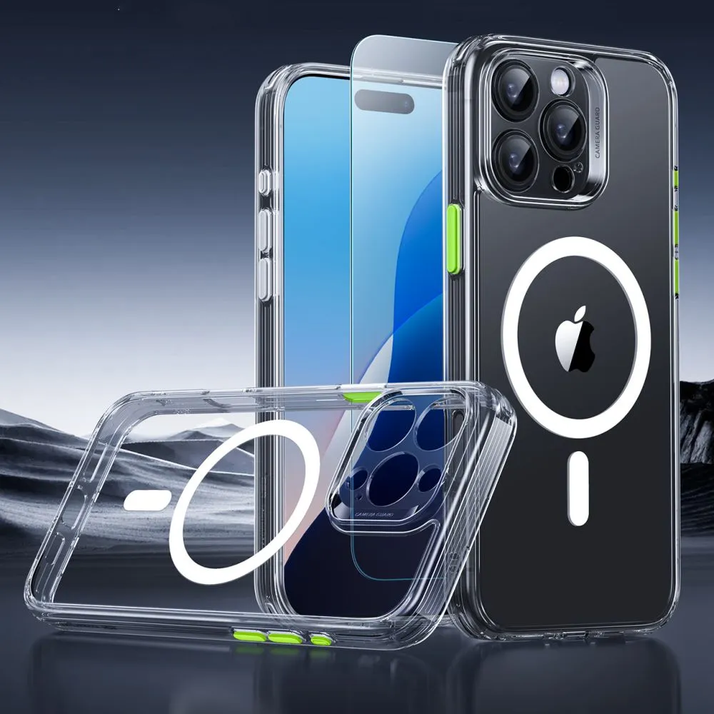 Apple iPhone 16 Pro Max case transparent ESR CLASSIC PRO SET HALOLOCK MAGSAFE