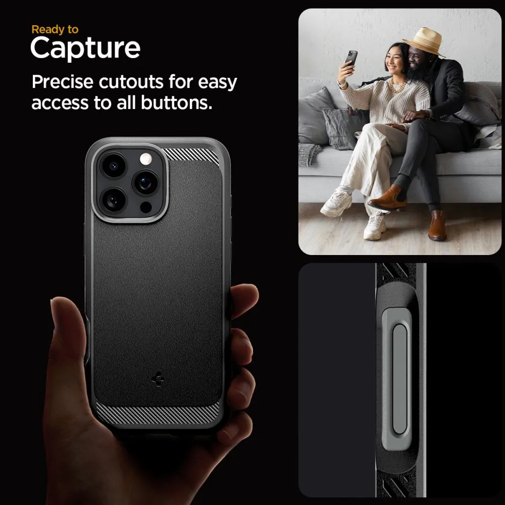 Apple iPhone 16 Pro Max skal svart SPIGEN RUGGED ARMOR MAG MAGSAFE