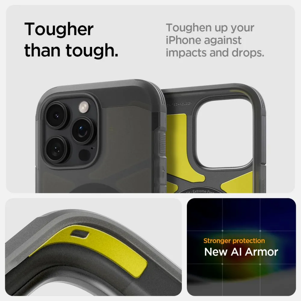 Apple iPhone 16 Pro Max skal svart SPIGEN TOUGH ARMOR MAG MAGSAFE