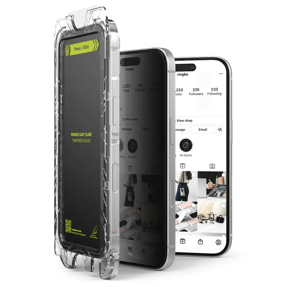 Apple iPhone 16 Pro Max skärmskydd RINGKE EASY SLIDE PRIVACY 2-PACK