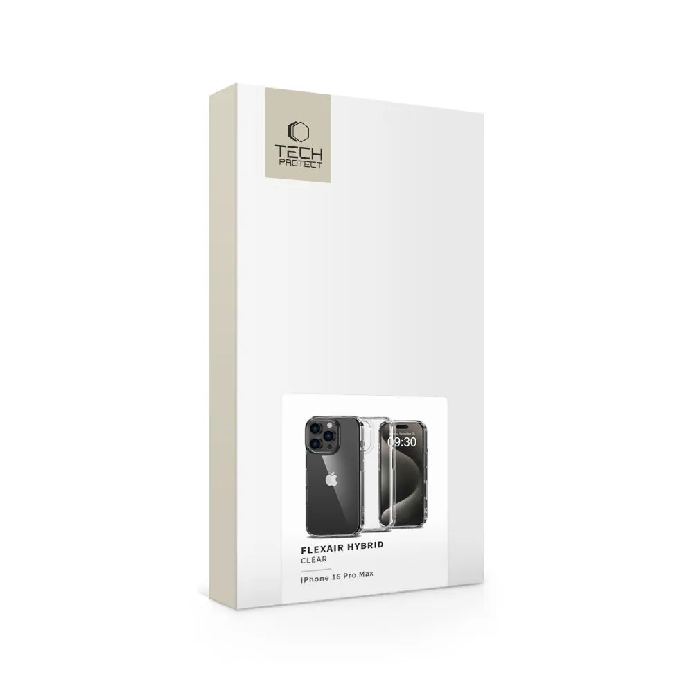 Apple iPhone 16 Pro Max dėklas skaidrus TECH-PROTECT FLEXAIR HYBRID