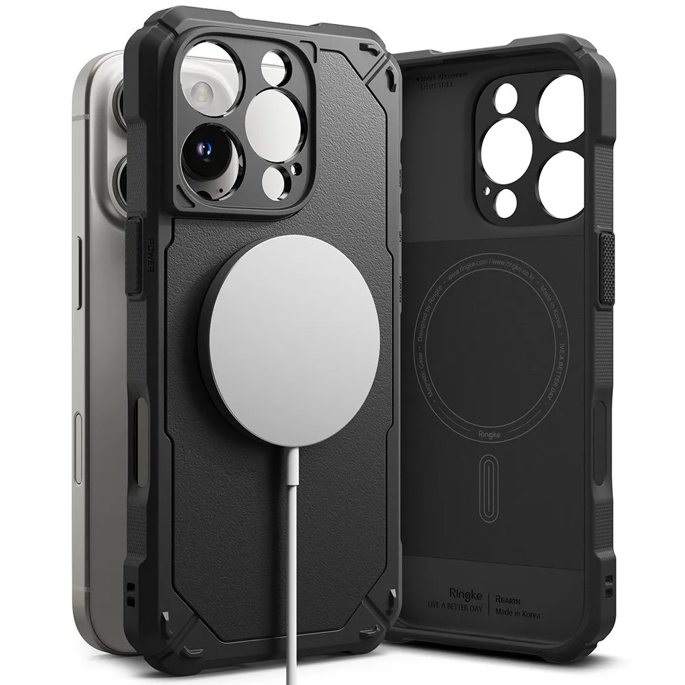 Apple iPhone 16 Pro Max suojakuori musta RINGKE RUGGED GEAR MAGNETIC MAGSAFE