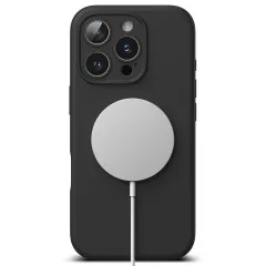 Apple iPhone 16 Pro Max dėklas Juoda RINGKE SILICONE MAGNETIC MAGSAFE