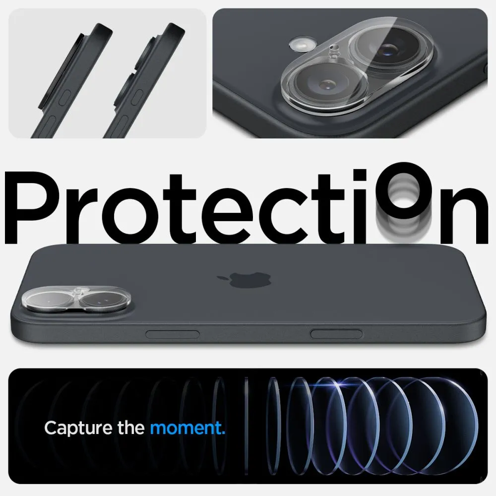Apple iPhone 16 Plus apsauginis stiklas  SPIGEN OPTIK GLAS.TR CAMERA PROTECTOR 2-PACK