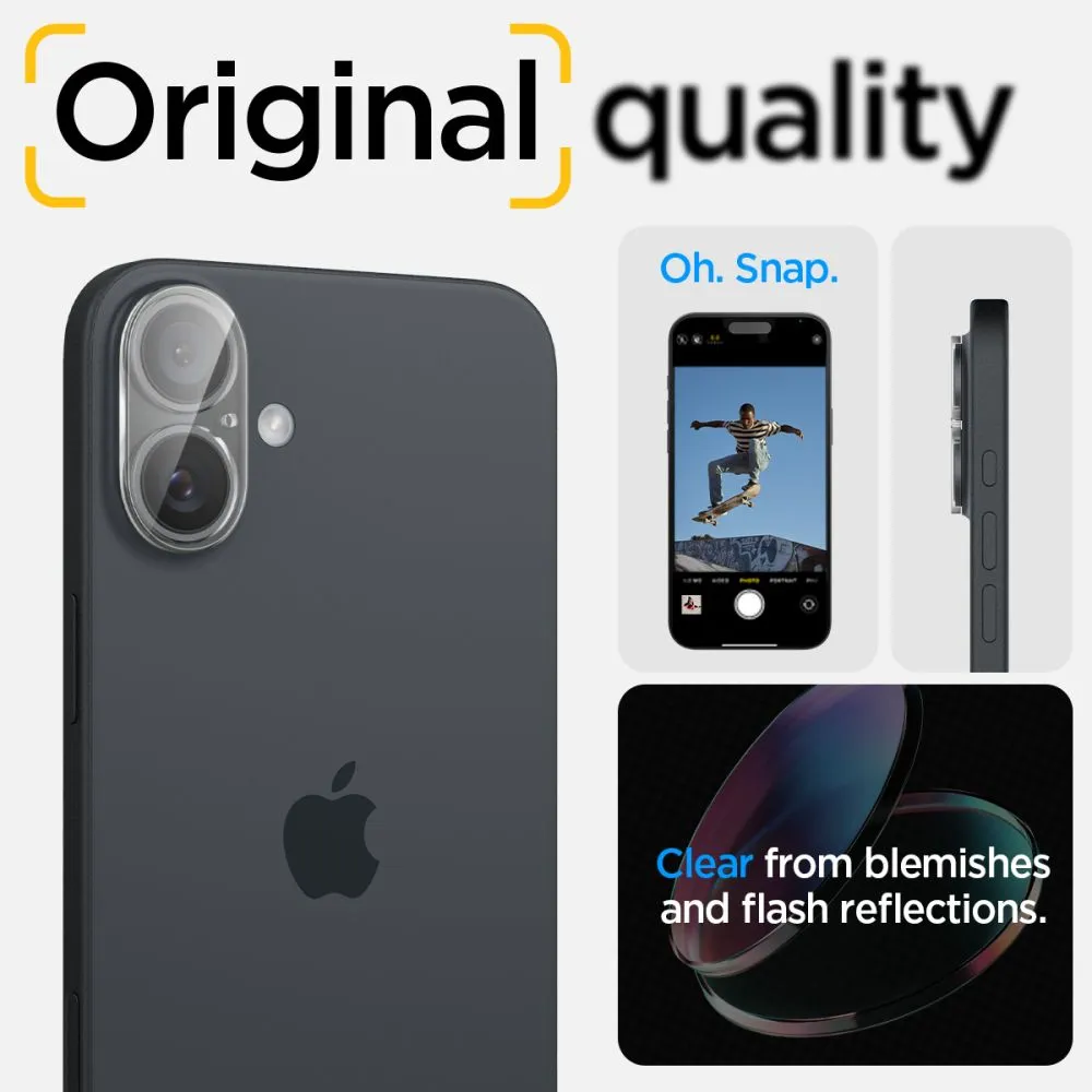 Apple iPhone 16 Plus apsauginis stiklas  SPIGEN OPTIK GLAS.TR CAMERA PROTECTOR 2-PACK