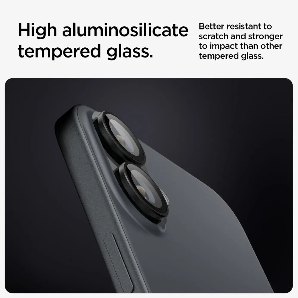 Apple iPhone 16 Plus skärmskydd  SPIGEN OPTIK PRO GLAS.TR ”EZ FIT” CAMERA PROTECTOR 2-PACK