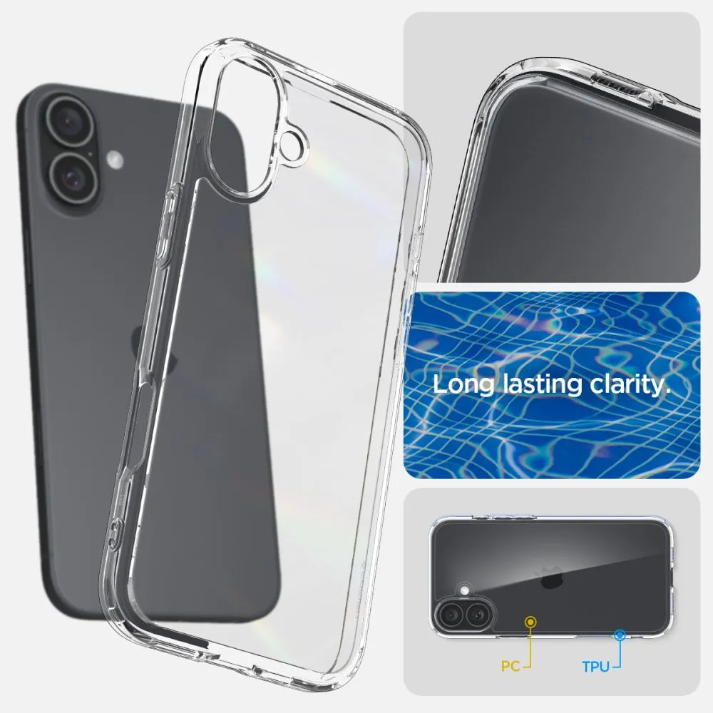 Apple iPhone 16 Plus vāciņš caurspīdīgs SPIGEN ULTRA HYBRID