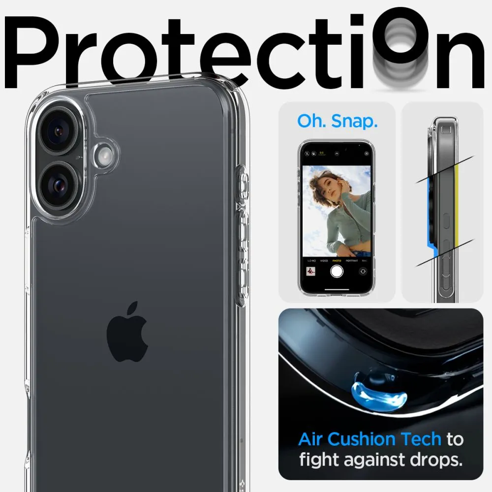 Apple iPhone 16 Plus vāciņš caurspīdīgs SPIGEN ULTRA HYBRID