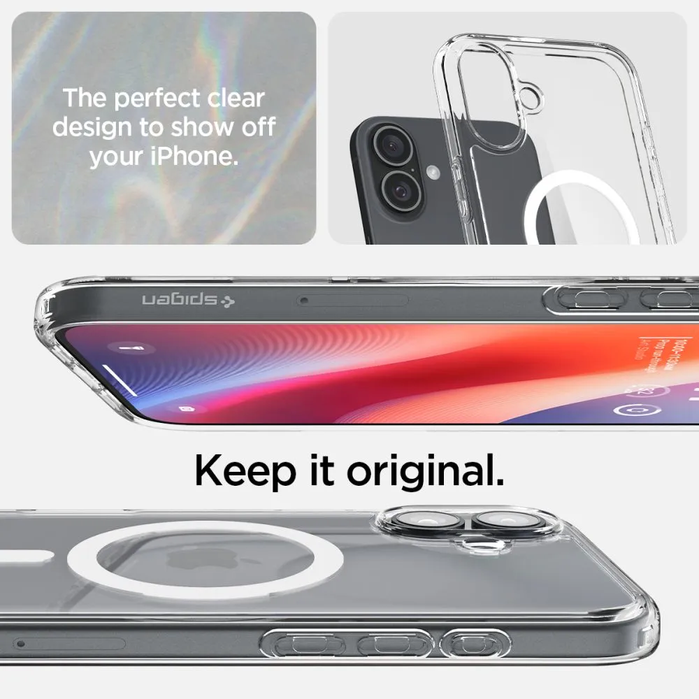 Apple iPhone 16 Plus vāciņš caurspīdīgs SPIGEN ULTRA HYBRID MAG MAGSAFE