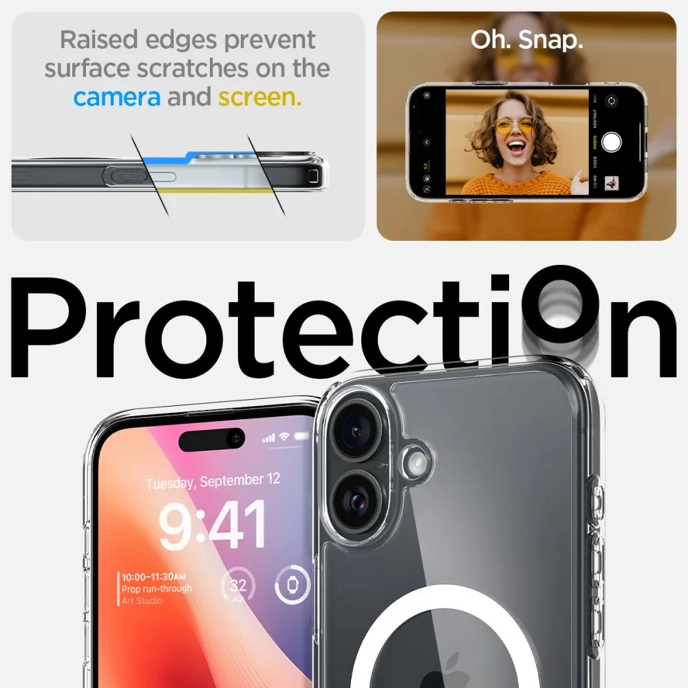 Apple iPhone 16 Plus vāciņš caurspīdīgs SPIGEN ULTRA HYBRID MAG MAGSAFE