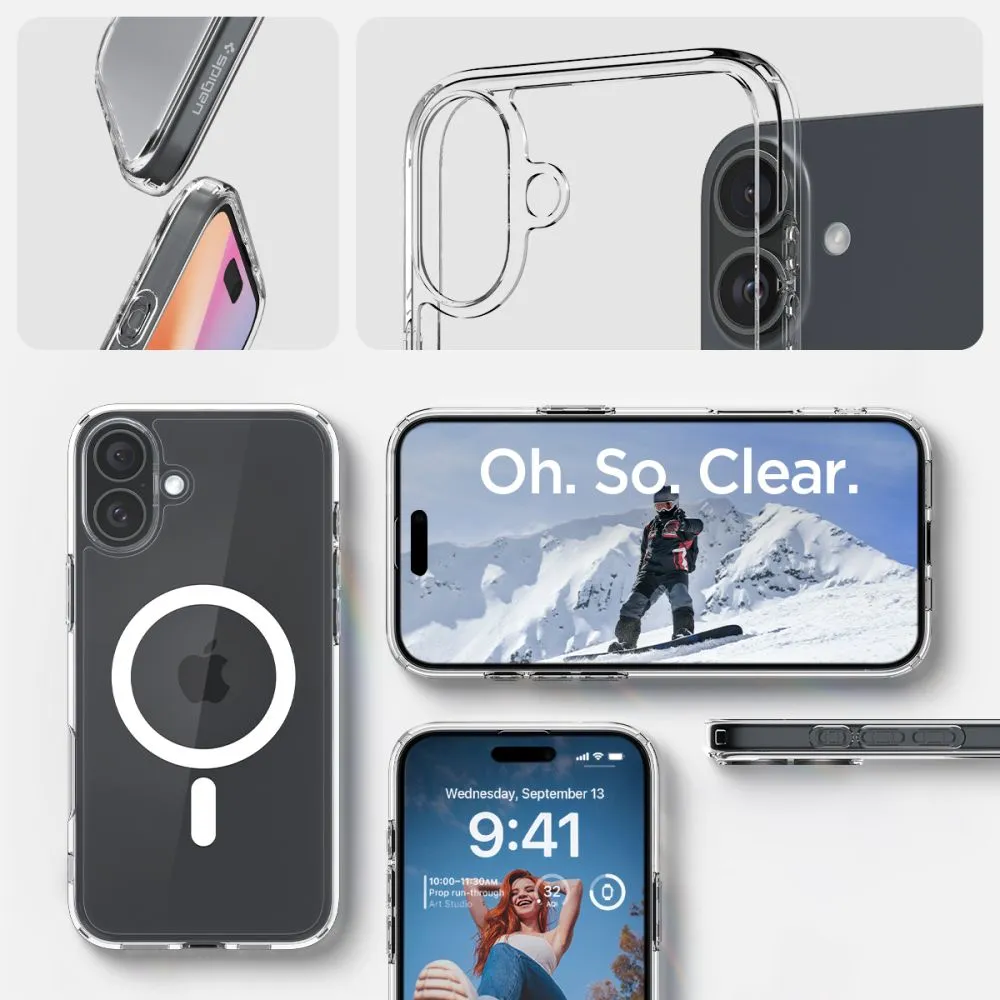 Apple iPhone 16 Plus vāciņš caurspīdīgs SPIGEN ULTRA HYBRID MAG MAGSAFE