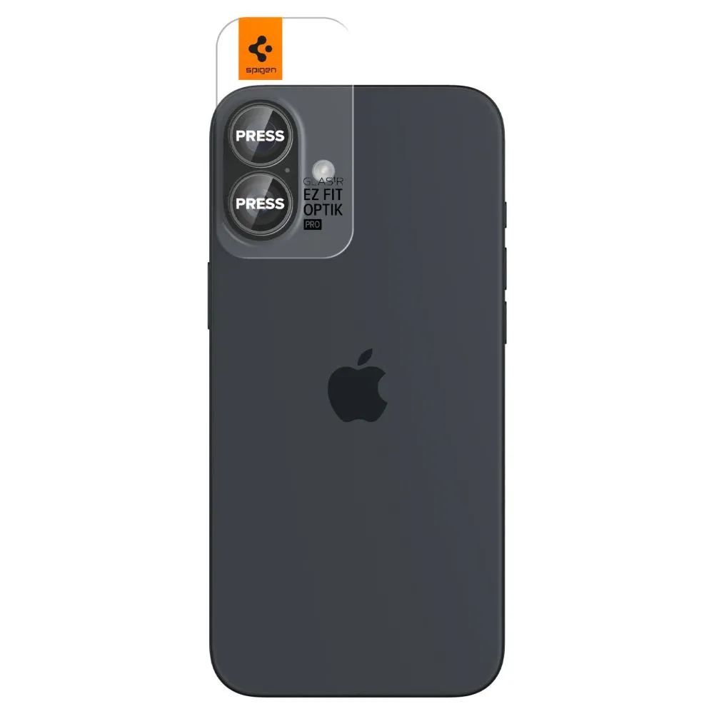 Apple iPhone 16 Plus skärmskydd SPIGEN OPTIK PRO GLAS.TR ”EZ FIT” CAMERA PROTECTOR 2-PACK