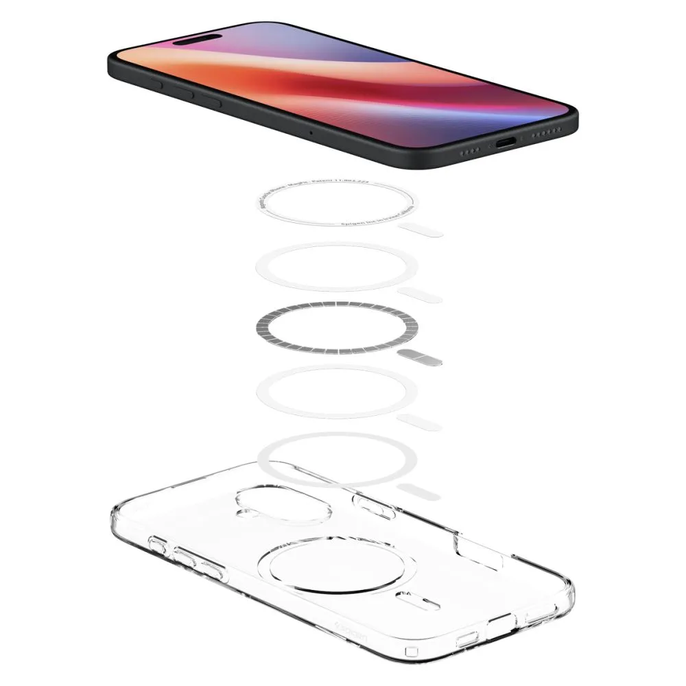 Apple iPhone 16 Plus vāciņš caurspīdīgs SPIGEN LIQUID CRYSTAL MAG MAGSAFE