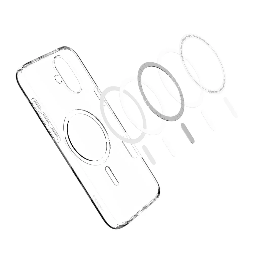 Apple iPhone 16 Plus vāciņš caurspīdīgs SPIGEN LIQUID CRYSTAL MAG MAGSAFE