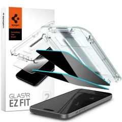 iPhone iPhone 16 Plus skärmskydd SPIGEN GLAS.TR ”EZ FIT” 2-PACK Apple iPhone 16 Plus PRIVACY