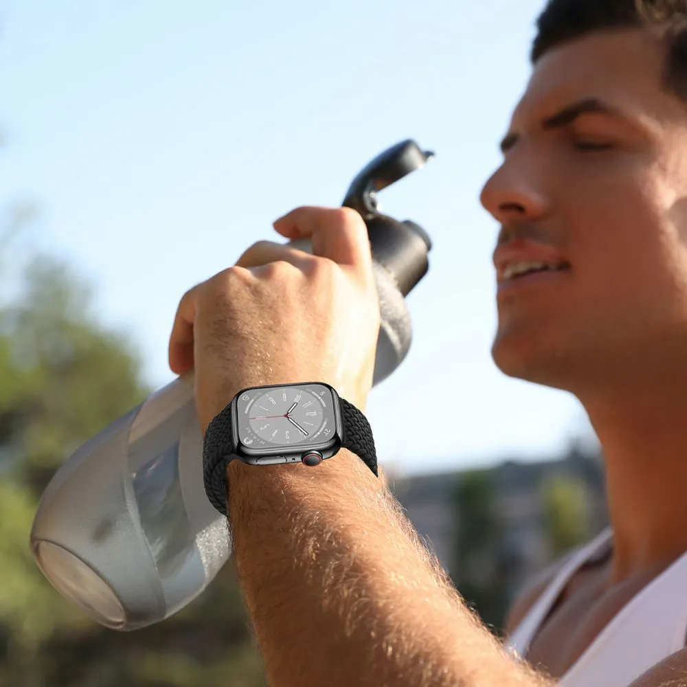 Apple Watch 10 / 11 Älykellon rannekkeet musta TECH-PROTECT NYLONMAG (42 MM)