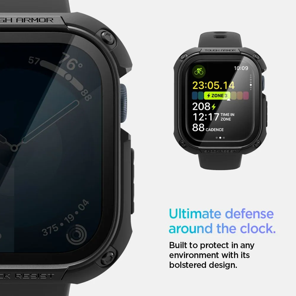 Apple Watch 10 / 11 vāciņš melns SPIGEN TOUGH ARMOR (46 MM)